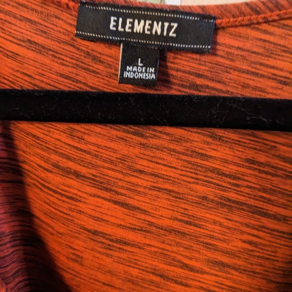 Elementz spandex knit asymmetrical ruffle top - Picture 2 of 4